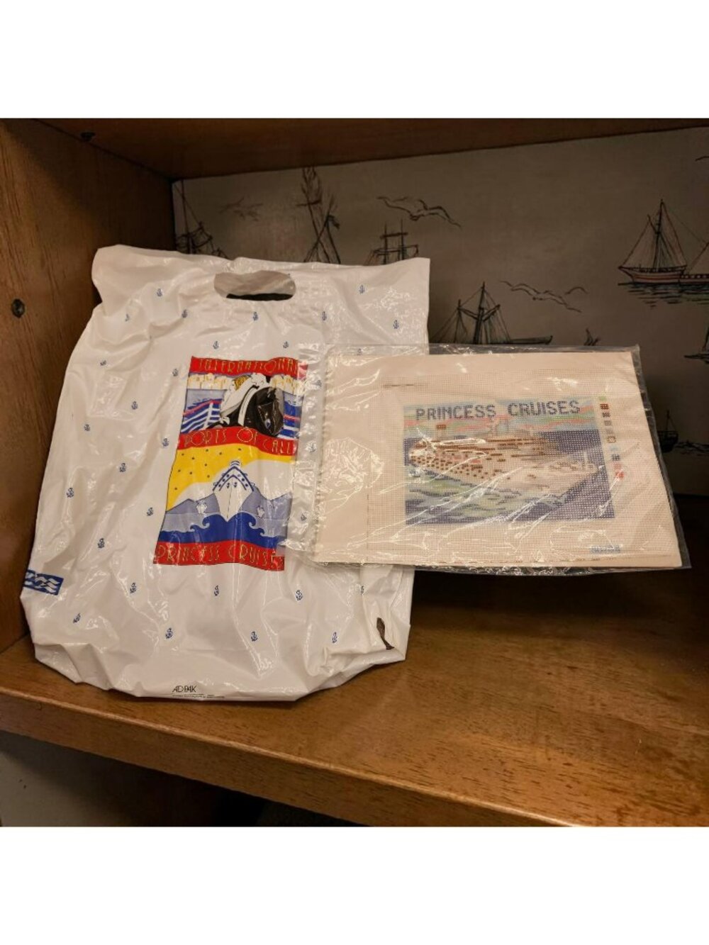 Princess Cruises Vintage Cross Stitch Kit New In Package With Decorative Bag